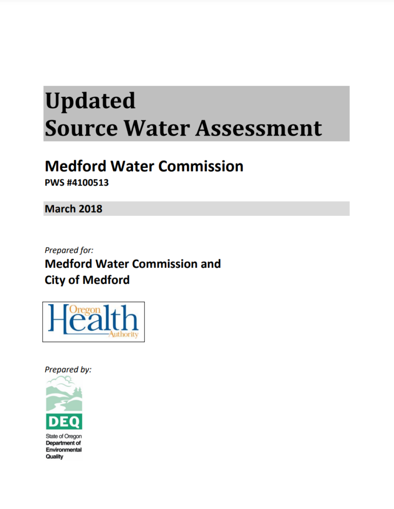 Updated Source water assessment pdf from March 2018